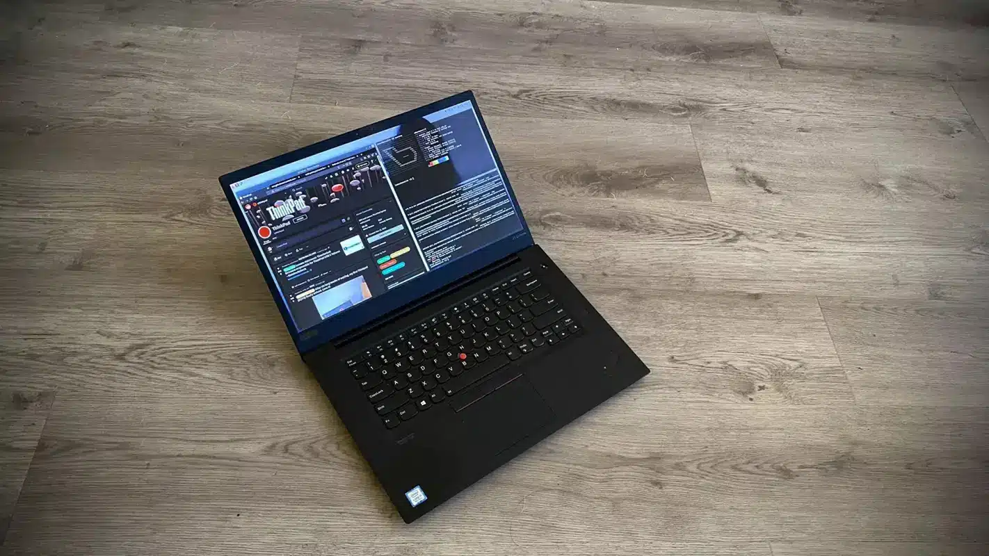 Laptop on a desk