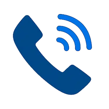 Icon of a smartphone with a blue outline, representing VoIP Telephone Services